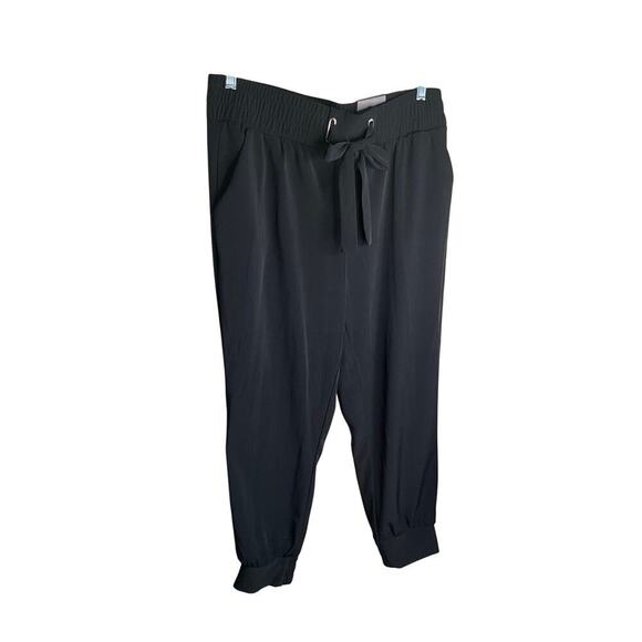 One by Chapter One Jogger Pants High Rise Elastic Waistband Black Womens Large - Picture 1 of 5